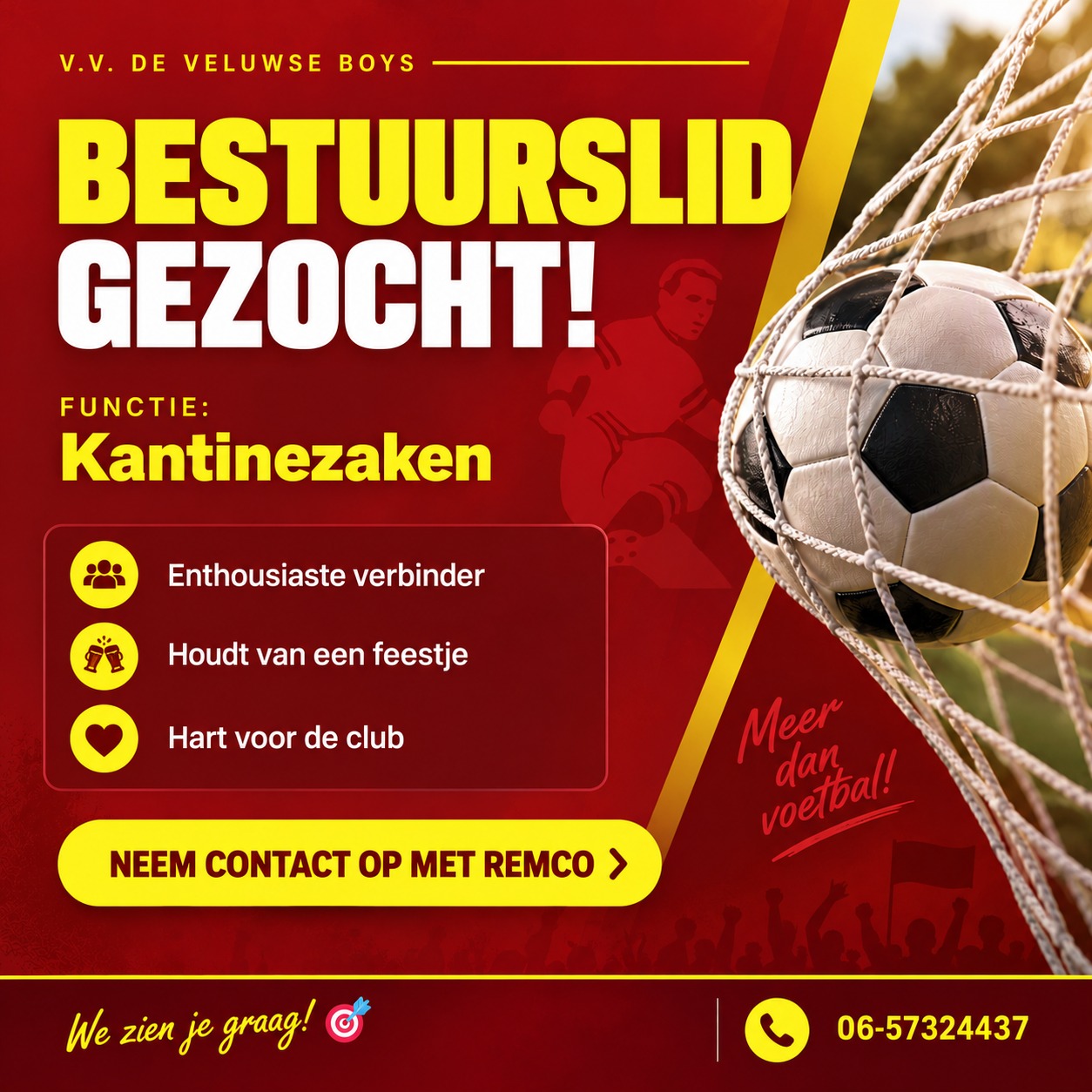 Bestuurslid Kantinezaken gezocht!