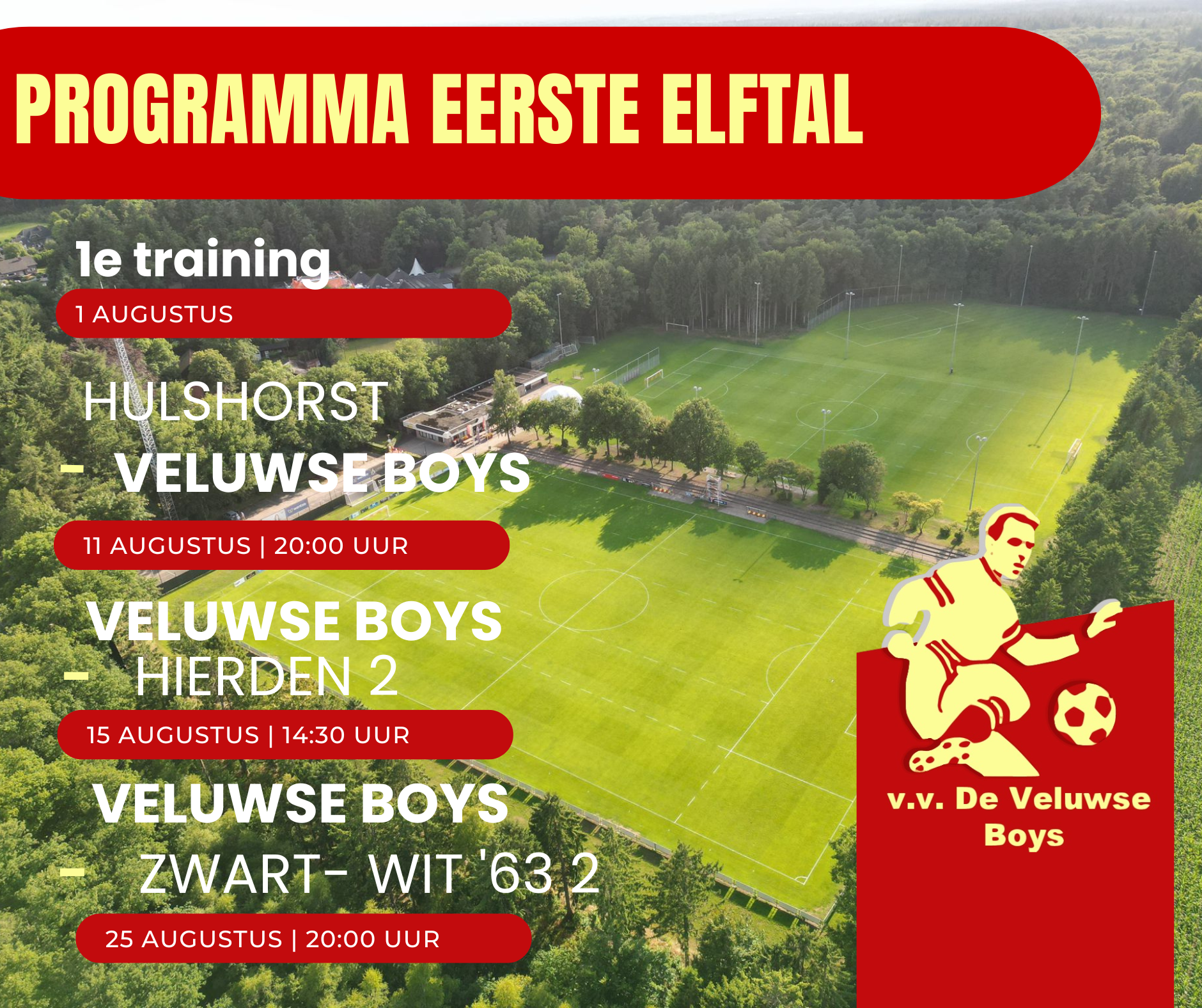 Programma voorbereiding eerste elftal