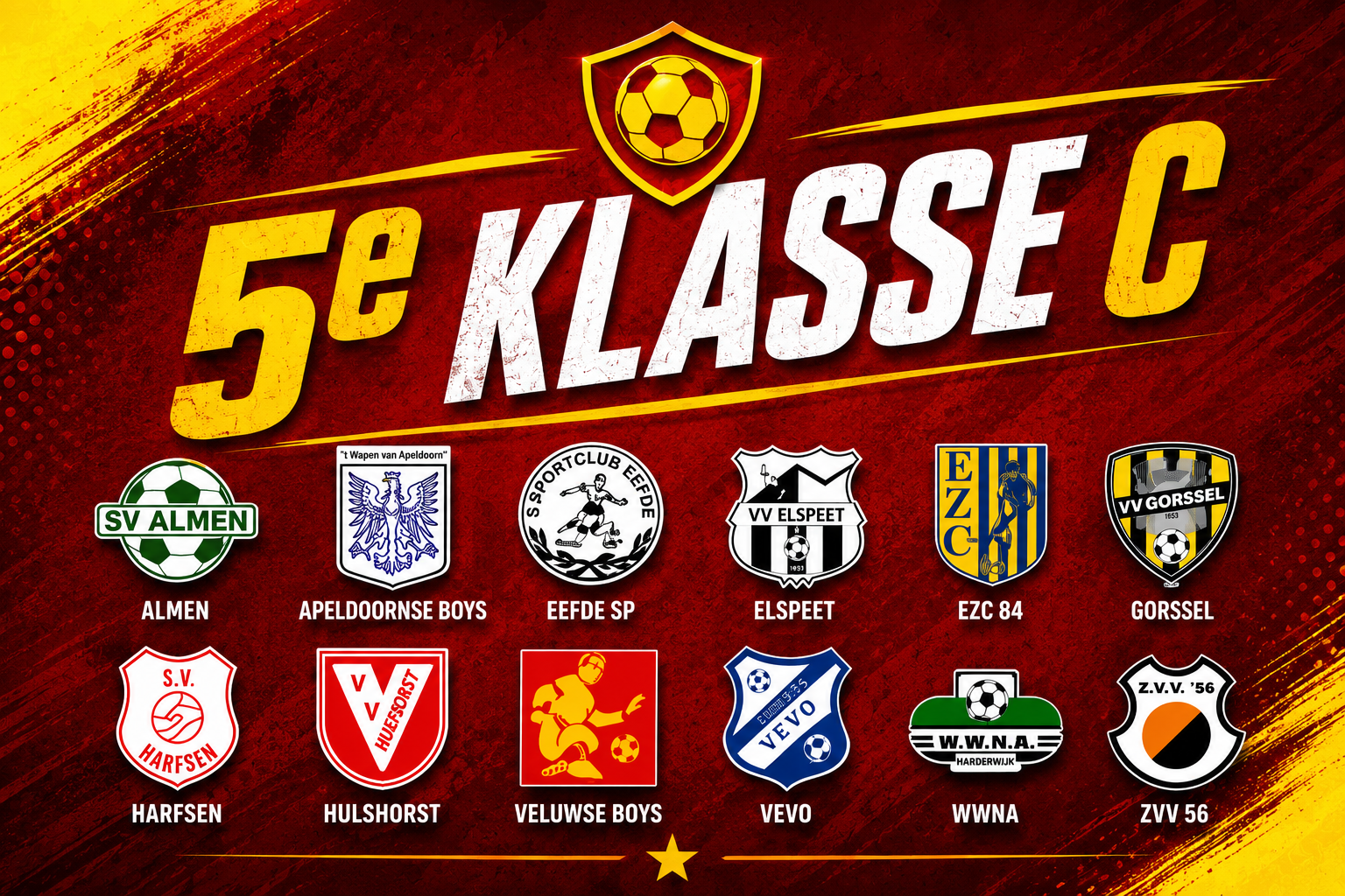 Indeling 1e elftal seizoen 2026-2027