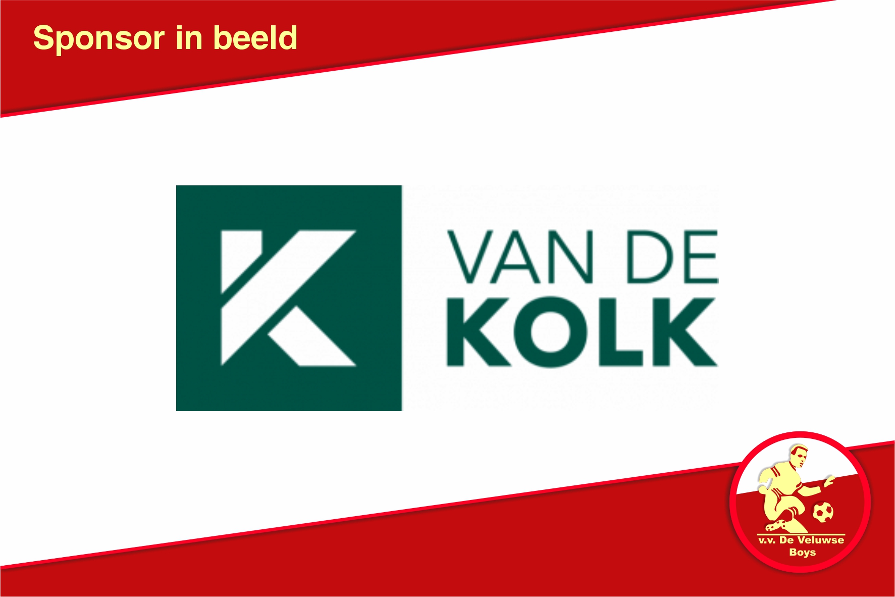 Sponsor in Beeld: Van de Kolk bouw