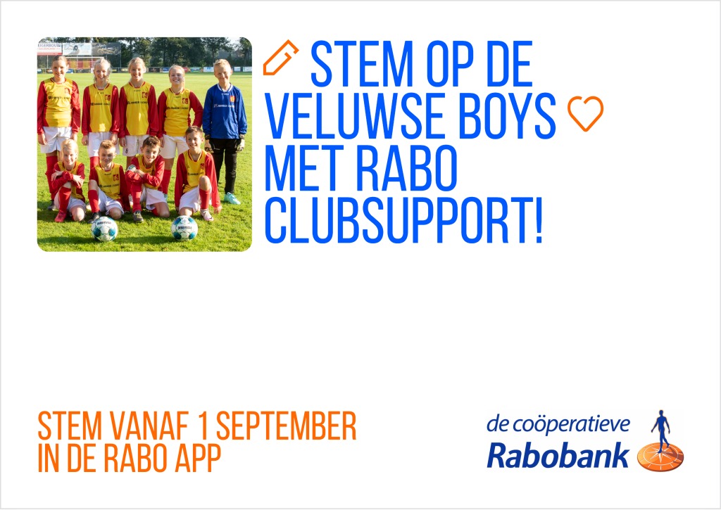 Steun v.v. De Veluwse Boys via Rabo ClubSupport